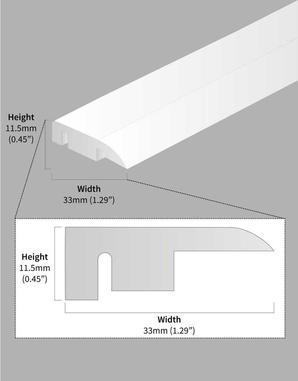FC41 900mm End Profile - Dark Oak