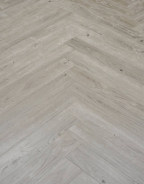 Hellvellyn Luxury Vinyl Herringbone - Light Grey Oak