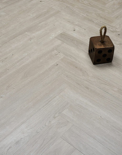 Hellvellyn Luxury Vinyl Herringbone - Light Grey Oak-SAMPLE