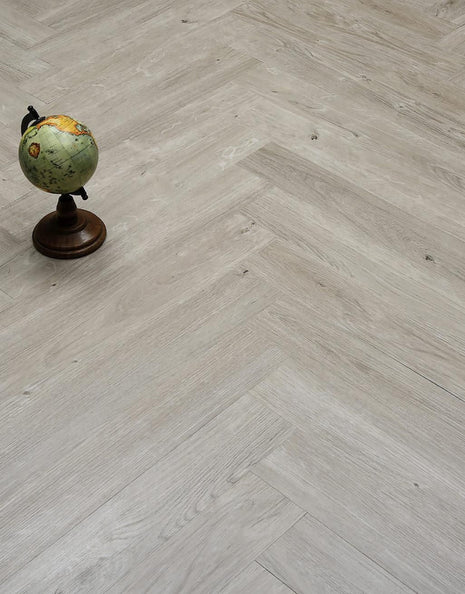 Hellvellyn Luxury Vinyl Herringbone - Light Grey Oak-SAMPLE