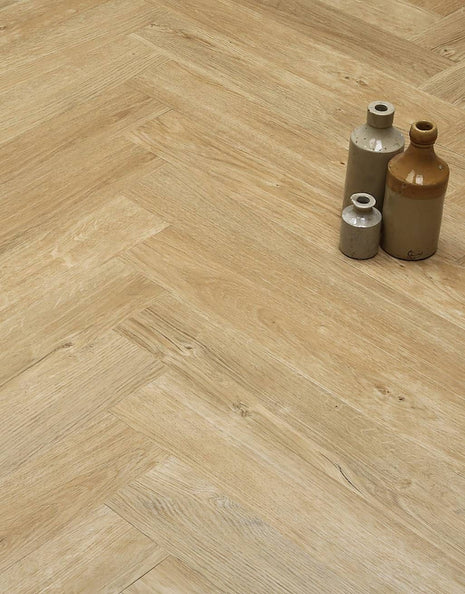 Hellvellyn Luxury Vinyl Herringbone - Natural Oak-SAMPLE
