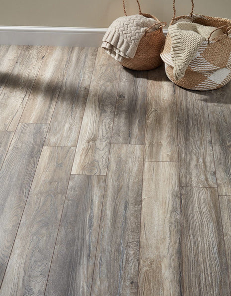 Kronotex Elter Narrow 10mm Laminate Flooring - Grey Harbour Oak-SAMPLE