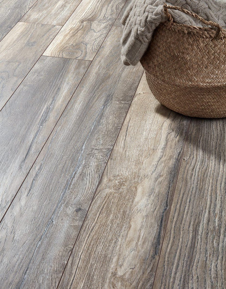 Kronotex Elter Narrow 10mm Laminate Flooring - Grey Harbour Oak-SAMPLE