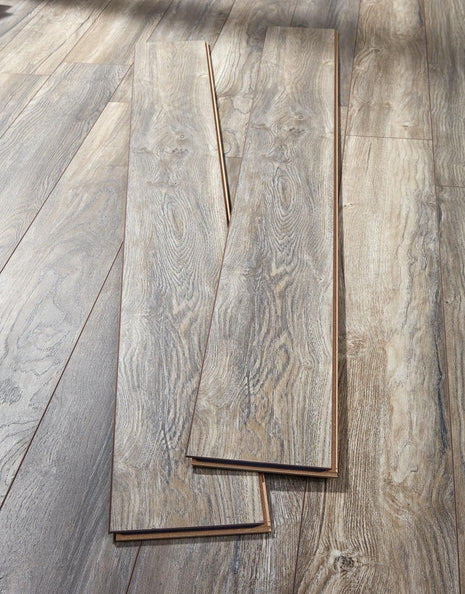 Kronotex Elter Narrow 10mm Laminate Flooring - Grey Harbour Oak-SAMPLE