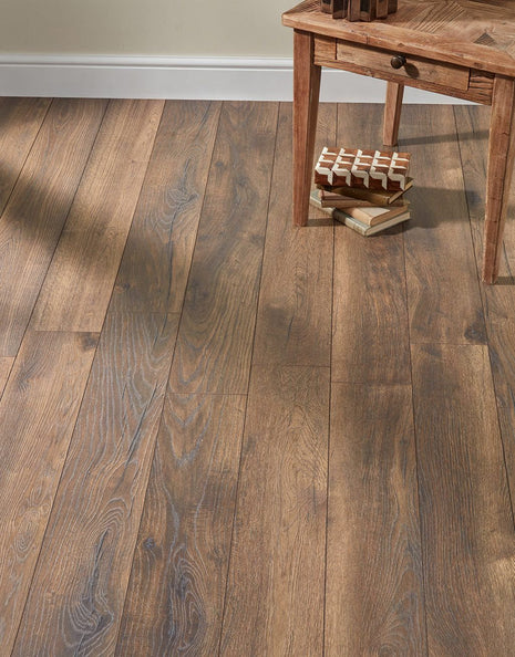 Kronotex Elter Narrow 10mm Laminate Flooring - Wharf Dark Oak-SAMPLE