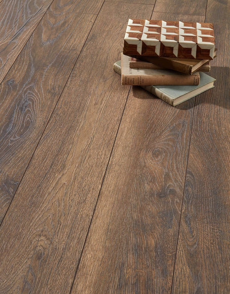 Kronotex Elter Narrow 10mm Laminate Flooring - Wharf Dark Oak-SAMPLE
