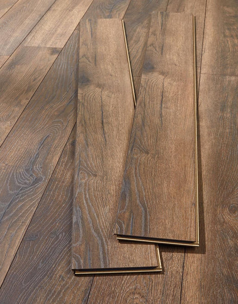 Kronotex Elter Narrow 10mm Laminate Flooring - Wharf Dark Oak-SAMPLE