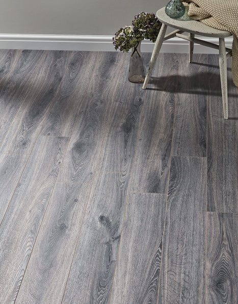 Kronotex Elter Narrow 10mm Laminate Flooring - Grey Portside Oak