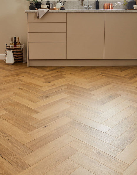 Asenso Signature Herringbone - Natural Honey Oak-SAMPLE