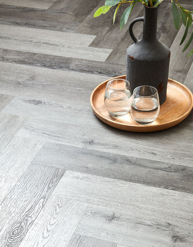 Asenso Artisan Herringbone - Driftwood Grey Oak