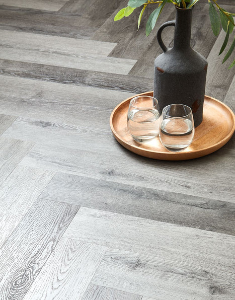 Asenso Artisan Herringbone - Driftwood Grey Oak