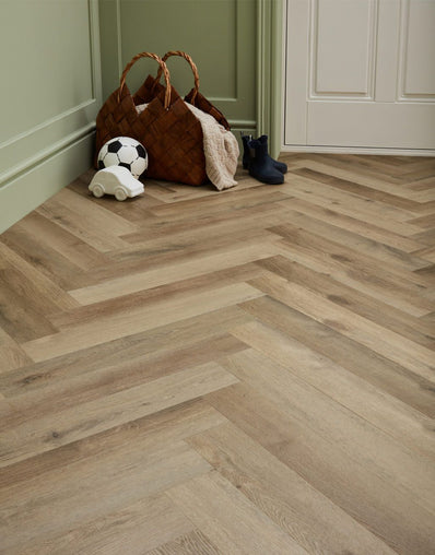 Asenso Artisan Herringbone - Light Vanilla Oak