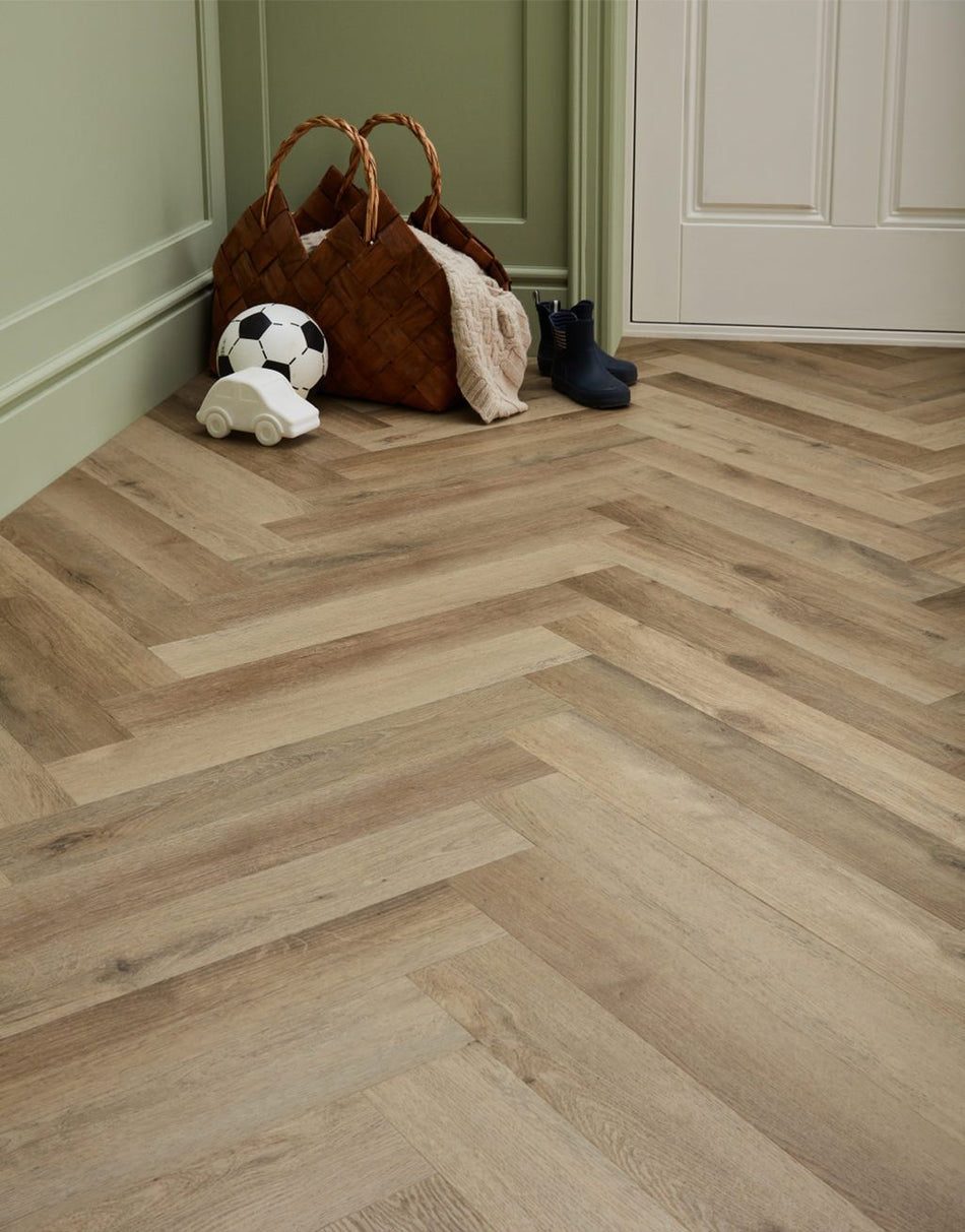 Asenso Artisan Herringbone - Light Vanilla Oak