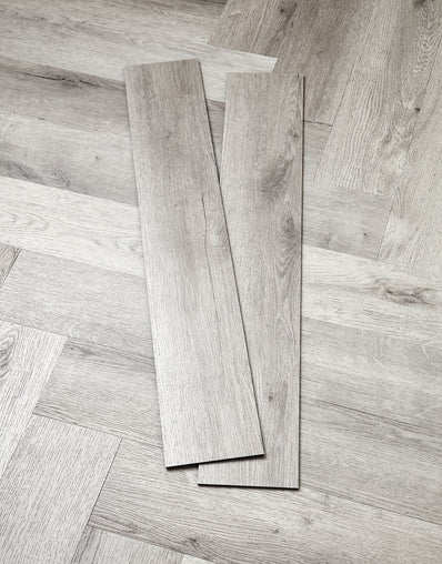 Asenso Artisan Herringbone - Shoreline Grey Oak