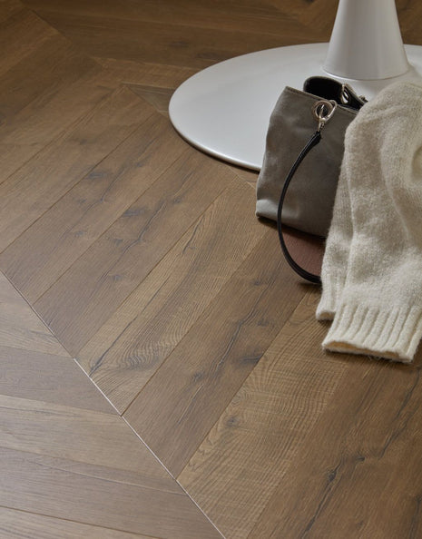 Asenso Signature Chevron - Rich Toffee Oak