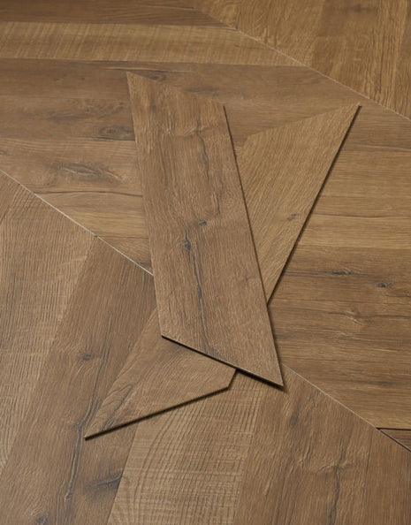 Asenso Signature Chevron - Rich Toffee Oak