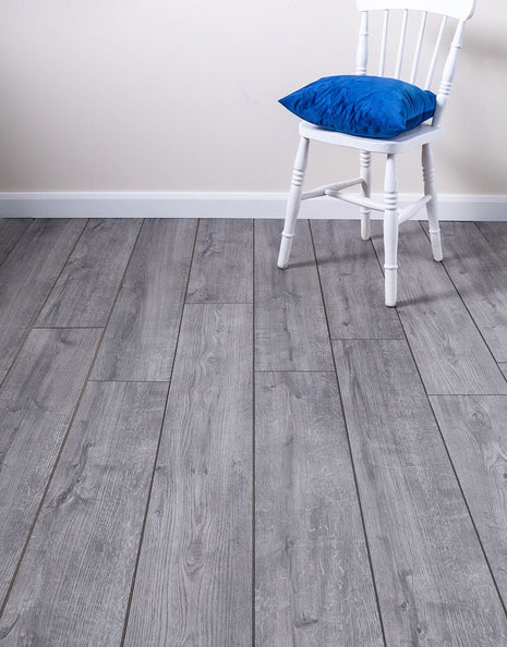Buttermere 8mm Laminate Flooring - Elegant Grey-SAMPLE