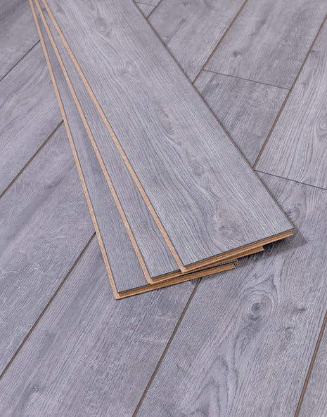 Buttermere 8mm Laminate Flooring - Elegant Grey-SAMPLE