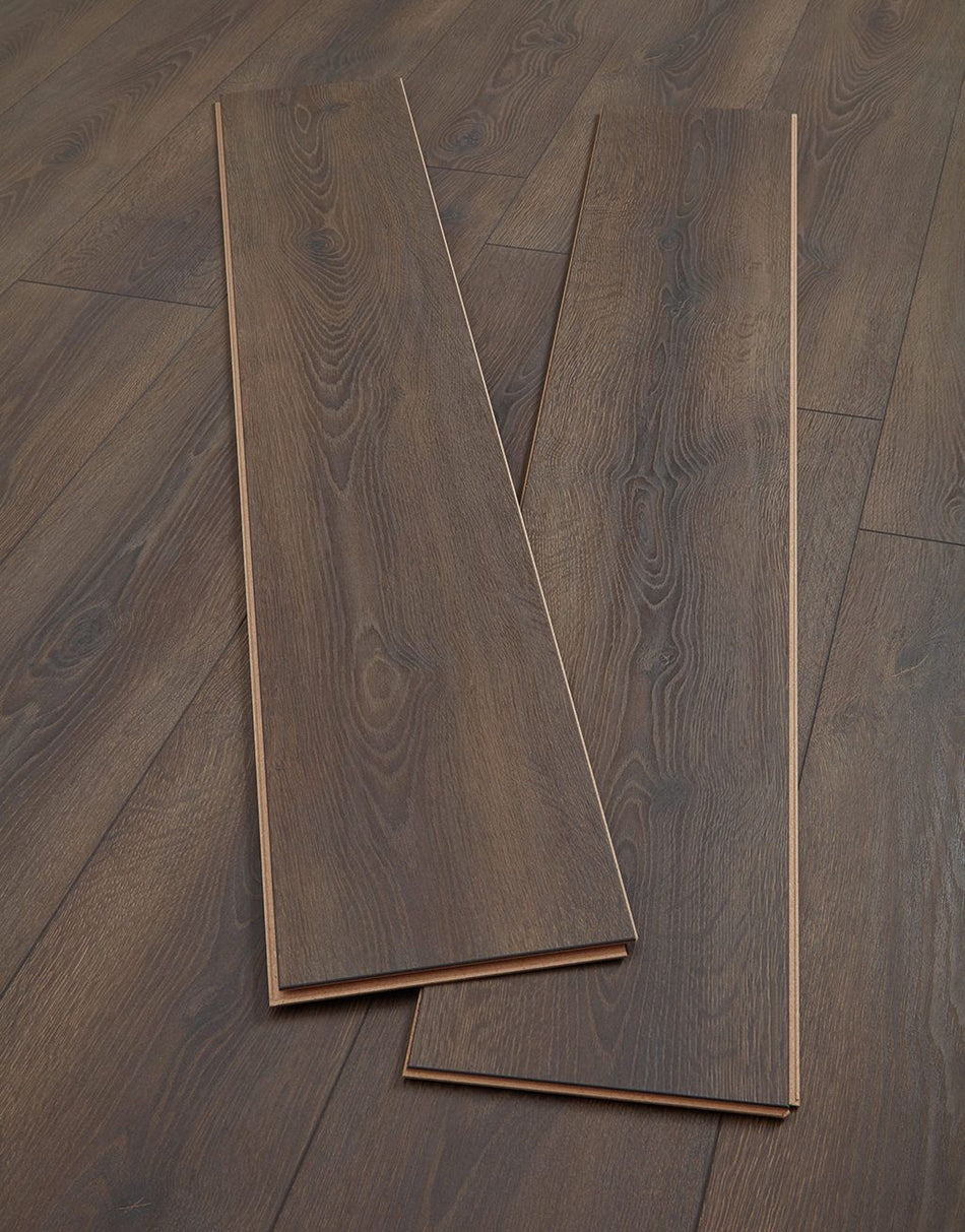 Grisedale 8mm Laminate Flooring - Dark Oak