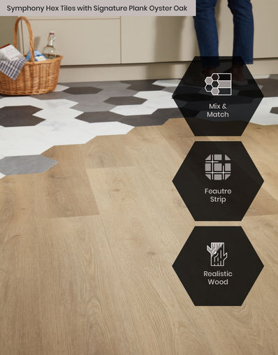 Asenso Artisan Herringbone - Light Vanilla Oak