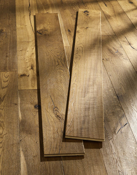 Vattern 20mm Brushed & Lacquered Engineered Wood Flooring - Distressed Oak -SAMPLE