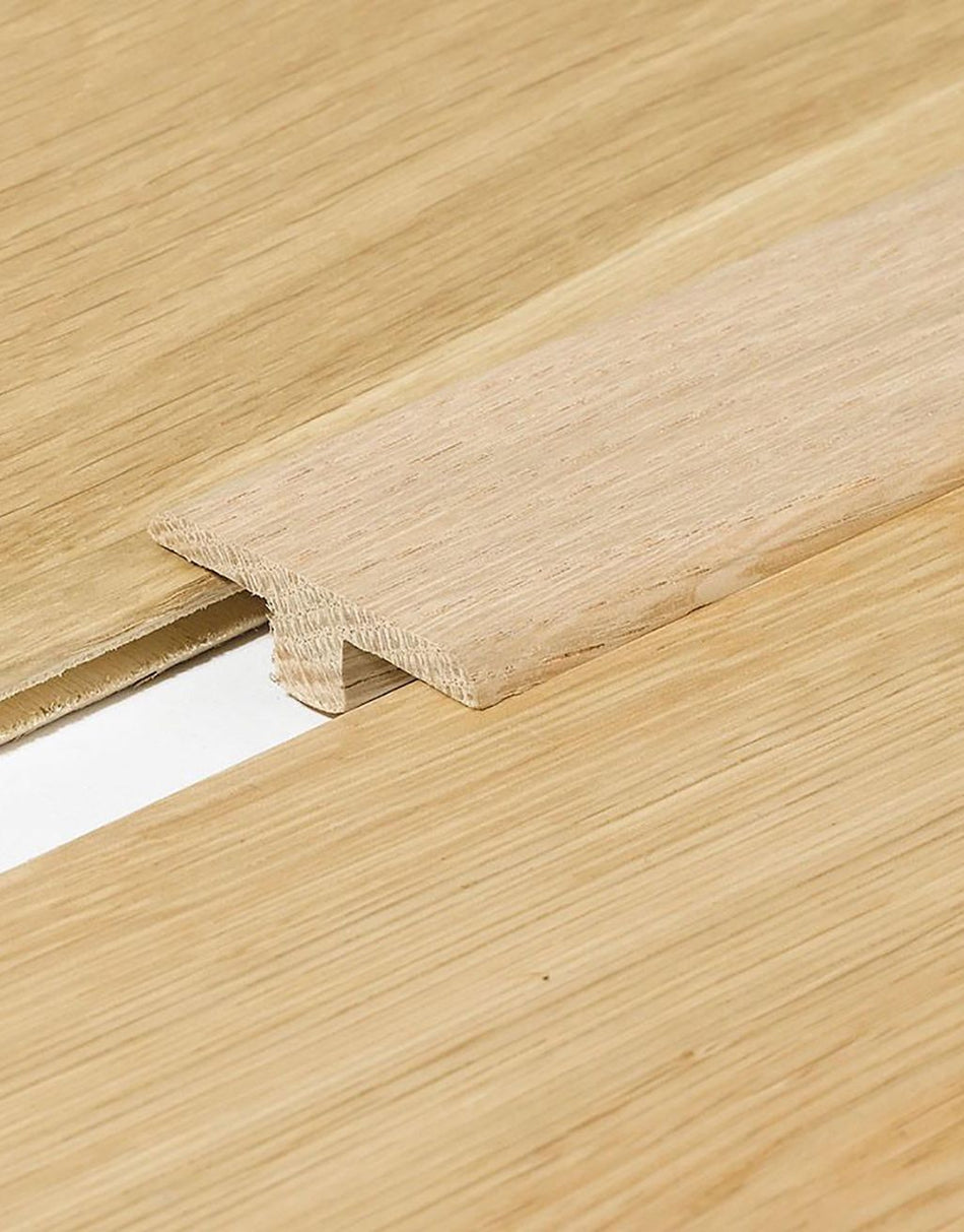 Solid Wood 900mm T-Profile - Unfinished Oak