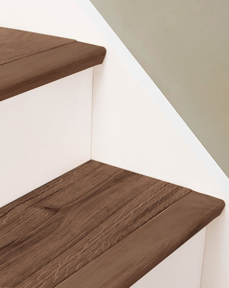 WS4 900mm Flush-Fit Nosing  (suitable for 14mm thick T&G Wood) - Dark Oak