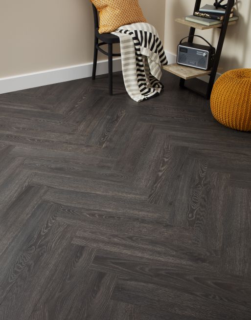 Kronotex Herringbone - Elba Oak Black