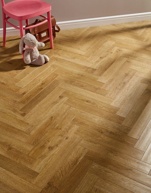 BerryAlloc Chateau Herringbone - Texas Light Brown Laminate Flooring