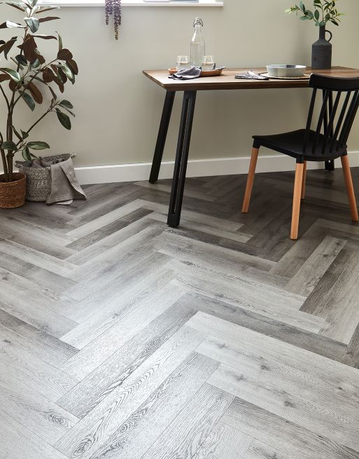 Asenso Artisan Herringbone - Driftwood Grey Oak