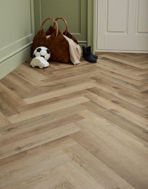 Asenso Artisan Herringbone - Light Vanilla Oak