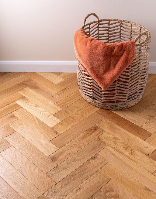 Super Buy Natural Country Oak Herringbone 10/3 x 90mm
