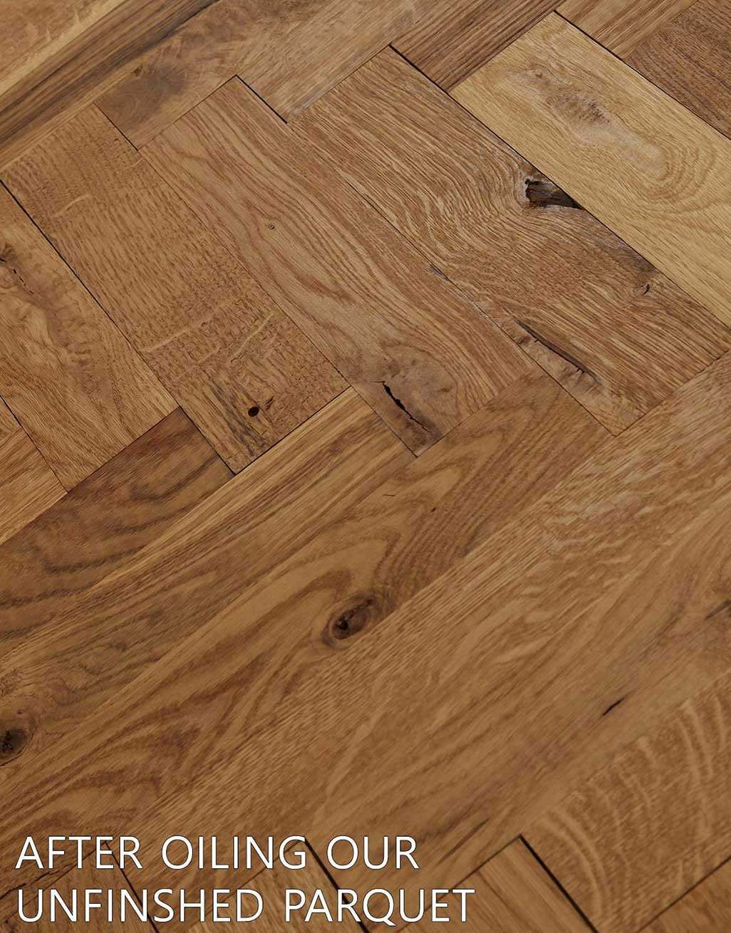 Unfinished Parquet Oak 21 x 60mm 4