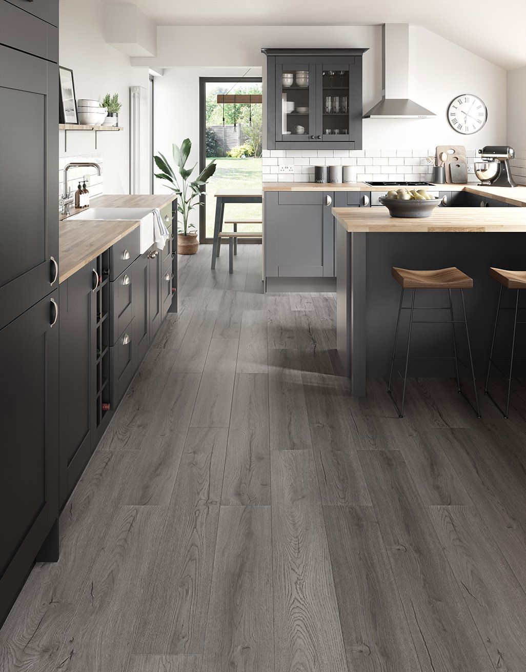 Kronotex Standard Plus 7mm - Century Oak Grey Laminate Flooring 4