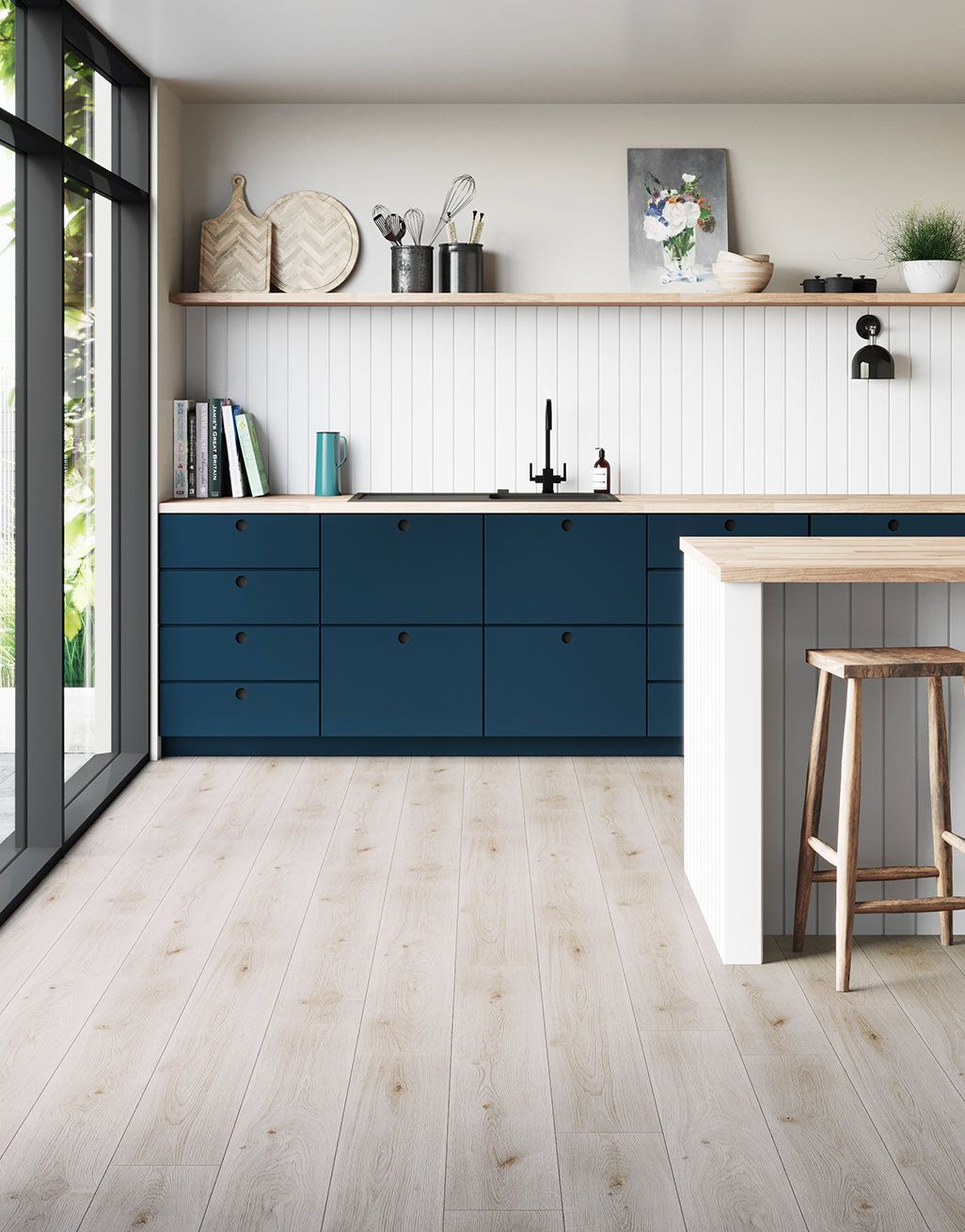 Kronotex Advanced 8mm - Trend Oak White Laminate Flooring 4
