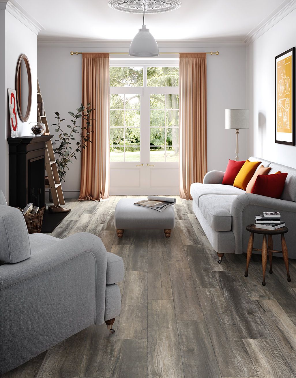 Kronotex Villa 12mm - Harbour Oak Grey Laminate Flooring 4