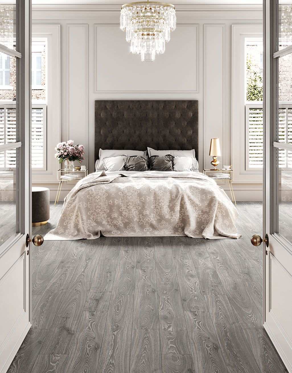 Kronotex Villa 12mm - Timeless Oak Grey Laminate Flooring 4