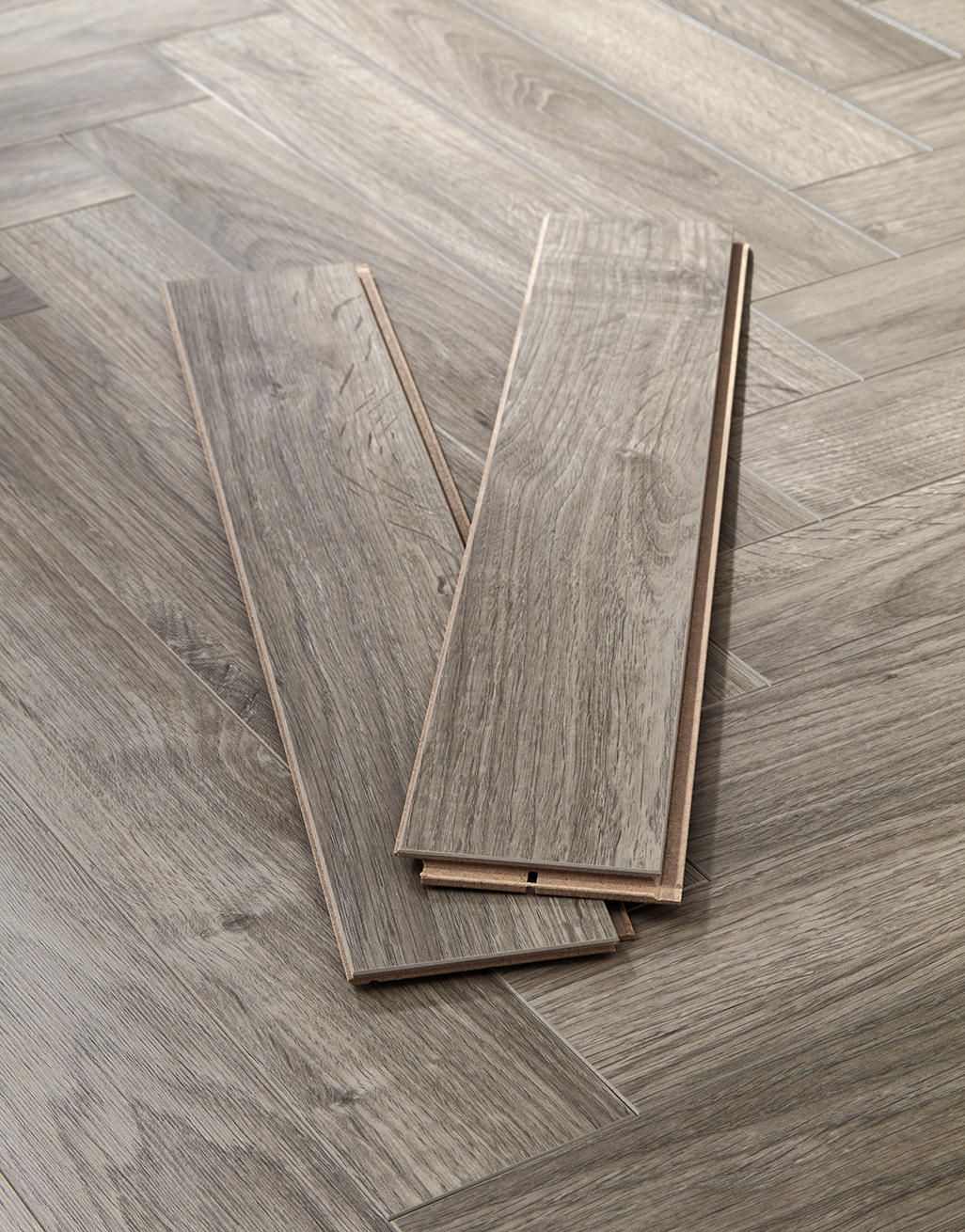 BerryAlloc Chateau Herringbone - Java Light Grey Laminate Flooring 3