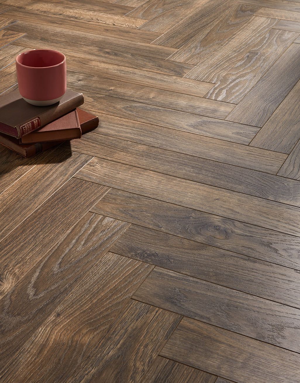 BerryAlloc Chateau Herringbone - Java Brown Laminate Flooring 2