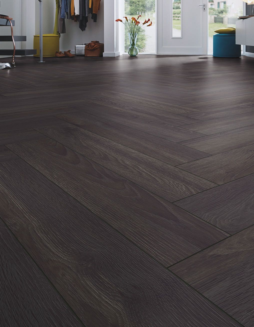 Kronotex Herringbone - Elba Oak Black 4