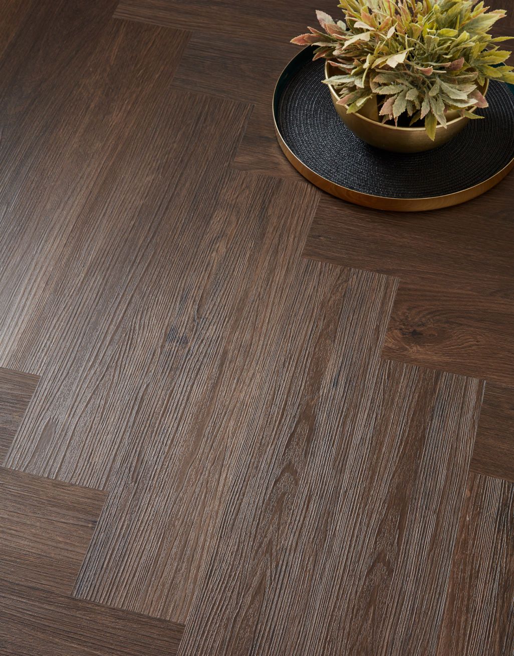 EvoCore Essentials Herringbone - Hot Chocolate Oak 2