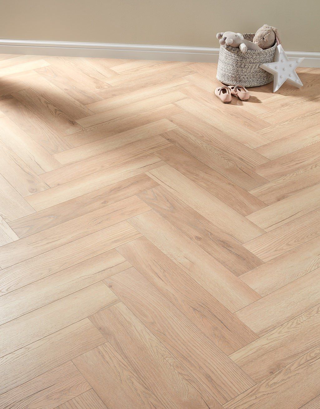 Kronotex Herringbone - Peterson Oak Light Laminate Flooring 1