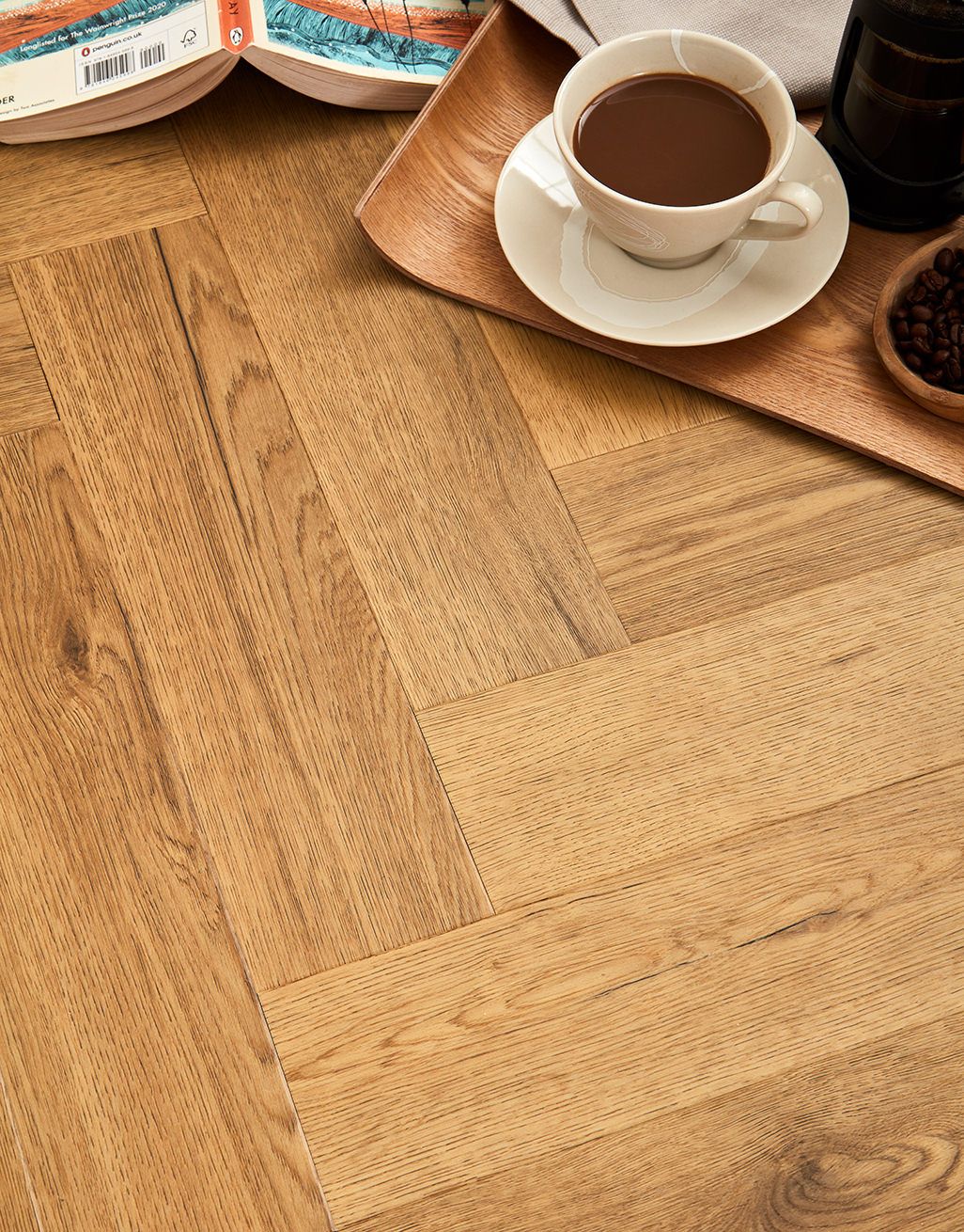 Asenso Signature Herringbone - Natural Honey Oak 2