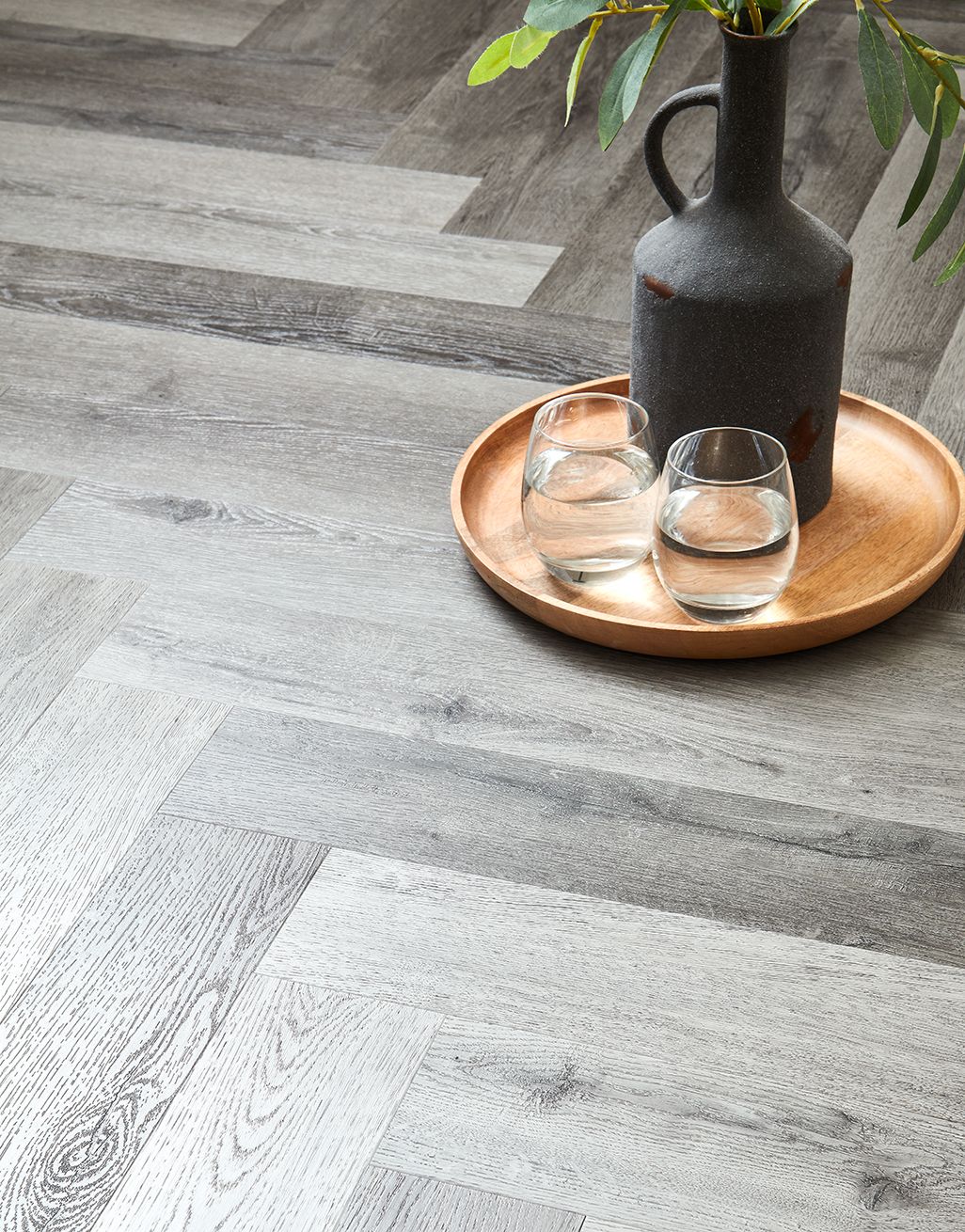 Asenso Artisan Herringbone - Driftwood Grey Oak 2