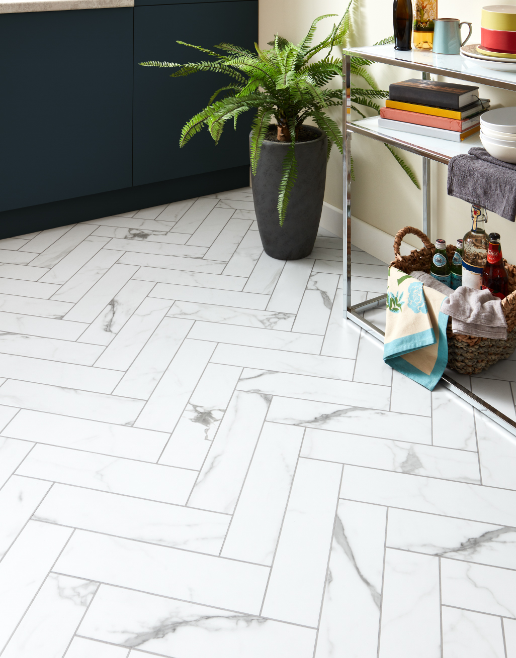 Asenso Signature Herringbone - Glacial Marble