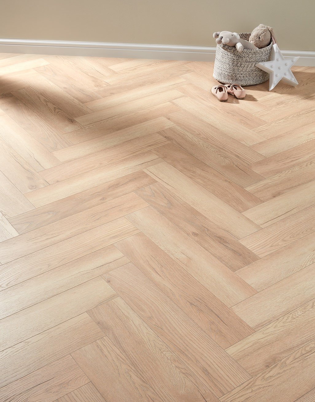 Kronotex Herringbone - Peterson Oak Light Laminate Flooring